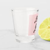 Lost in Love Black Pink Brushstroke Quote Gezegde Shot Glas (Links)