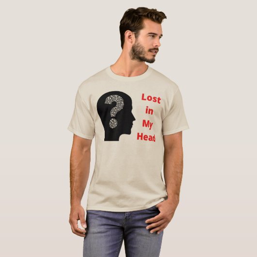 Lost in My Mind Mannen basic T-shirt (Voorkant volledig)