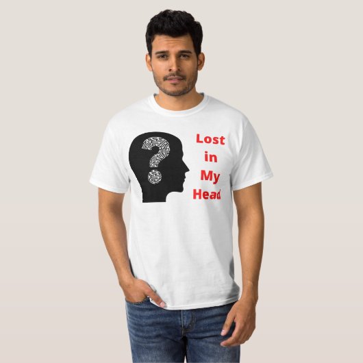 Lost in My Mind Mannen waarde T-shirt (Voorkant volledig)