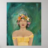 "Lost in Serenity" Vrouw Portrait Art Poster (Voorkant)