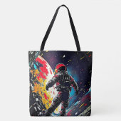 Lost in Space - Astronaut voor verbrijzelde realit Tote Bag (Voorkant)