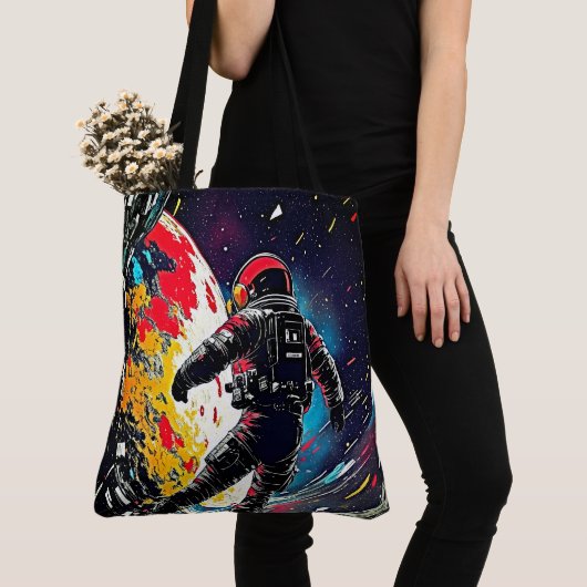 Lost in Space - Astronaut voor verbrijzelde realit Tote Bag (Dichtbij)