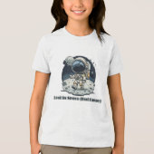 Lost in Space (But Happy) – Cute Astronaut Design Tri-Blend Shirt (Voorkant)