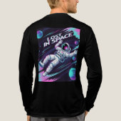 Lost in Space - Neon Astronaut drijft in de Muur Tri-Blend Shirt (Achterkant volledig)