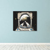 Lost In Space opgerekt canvasprint Canvas Afdruk (Insitu (Houten vloer))