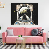 Lost In Space opgerekt canvasprint Canvas Afdruk (Insitu (Woonkamer))