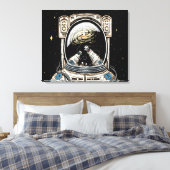 Lost In Space opgerekt canvasprint Canvas Afdruk (Insitu (Slaapkamer))