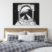 Lost In Space opgerekt canvasprint Canvas Afdruk (Insitu (Slaapkamer))