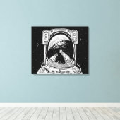 Lost In Space opgerekt canvasprint Canvas Afdruk (Insitu (Houten vloer))
