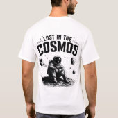 Lost in the Cosmos Astronaut Wit T-Shirt (Achterkant)