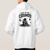 Lost in the Cosmos Astronaut Witte Pullover Hoodie (Achterkant)