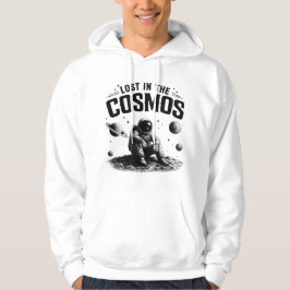 Lost in the Cosmos Astronaut Witte Pullover Hoodie