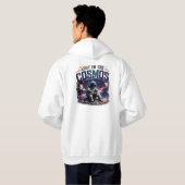 Lost in the Cosmos Astronaut Witte Pullover Hoodie (Achterkant volledig)