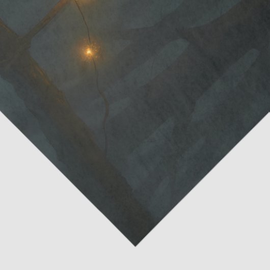 Lost in the Fog – Decoupage Paper with Teddy Bear Tissuepapier (Detail)