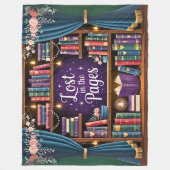 Lost in the Pages, Library of Books Fleece Deken (Voorkant)