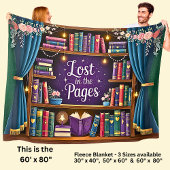 Lost in the Pages, Library of Books Fleece Deken