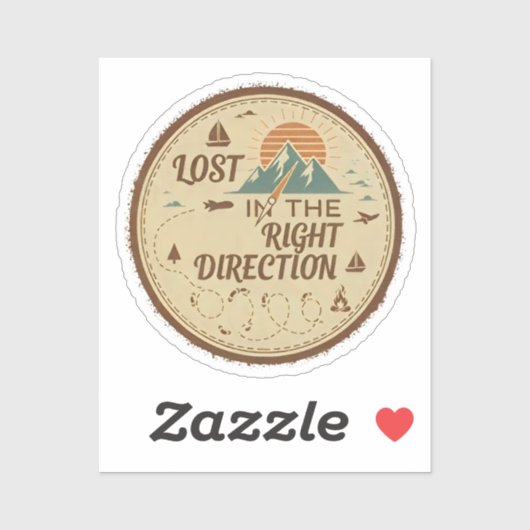 Lost in the Right Direction Sticker (Vel)