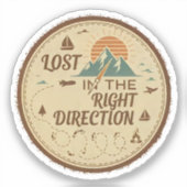 Lost in the Right Direction Sticker (Voorkant)