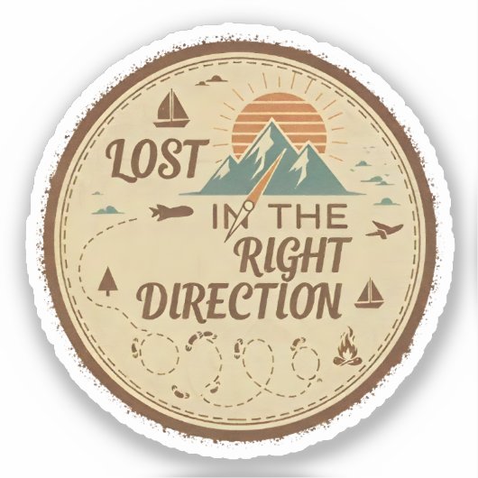 Lost in the Right Direction Sticker (Voorkant)