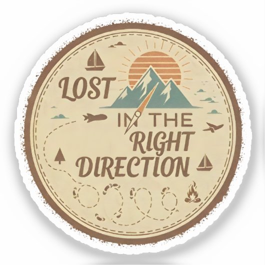 Lost in the Right Direction Sticker (Voorkant)
