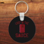 Lost In The Sauce Funny Cranberry Sauce Thanksgivi Sleutelhanger (Voorkant)