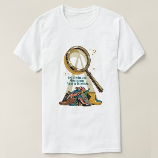 Lost Item Locator T Shirt, Professional Finder Mug T-shirt (Design voorkant)