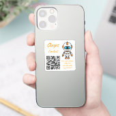 Lost Item Return QR Handy Bot Sticker (Telefoon)