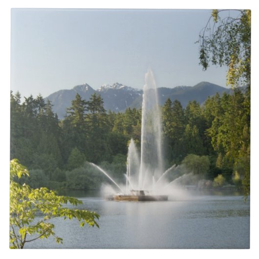 Lost Lagoon Fountain, Stanley Park, Vancouver Tegeltje (Voorkant)