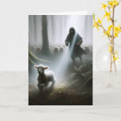 Lost Lamb and Shepherd Denken aan jou Kaart (Gele Bloem)