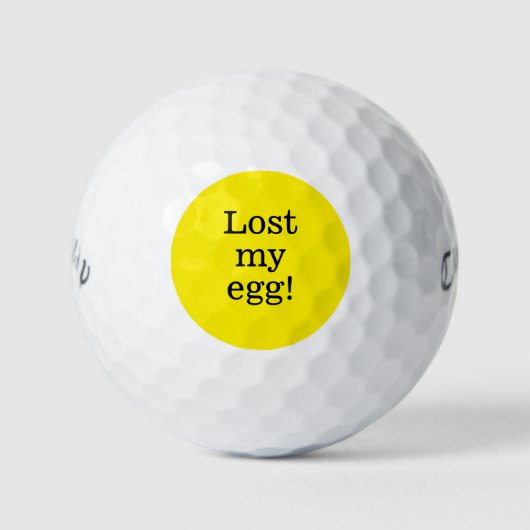 Lost My Egg Funny Gezegde Neon Yellow Easter Golfballen (Voorkant)
