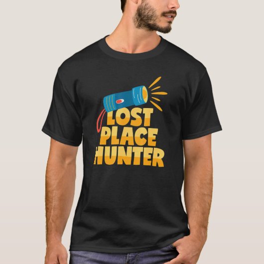 Lost Place Hunter Urban Explorer zaklamp T-shirt (Voorkant)