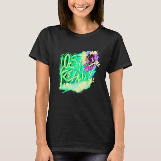 Lost Reality Rave EDM House Music Techno Music Fes T-shirt (Voorkant)
