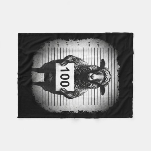 Lost Sheep And Found Wanted Mugshot Christian Men  Fleece Deken (Voorkant (Horizontaal))