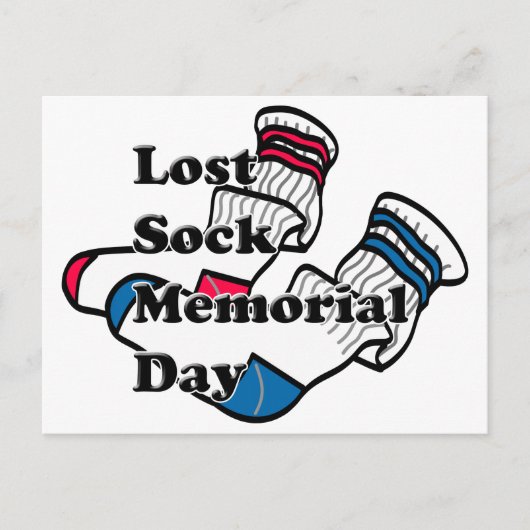 Lost Sock Memorial Day Briefkaart (Voorkant)