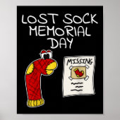 Lost Sock Memorial Day Funny Poster (Voorkant)