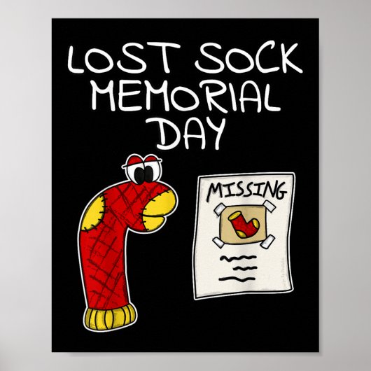 Lost Sock Memorial Day Funny Poster (Voorkant)