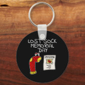 Lost Sock Memorial Day Funny Sleutelhanger (Voorkant)