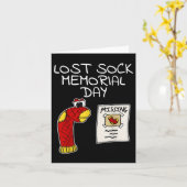 Lost Sock Memorial Day Grappig  Kaart (Gele Bloem)