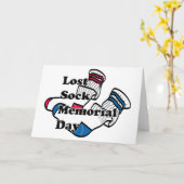 Lost Sock Memorial Day Kaart (Gele Bloem)