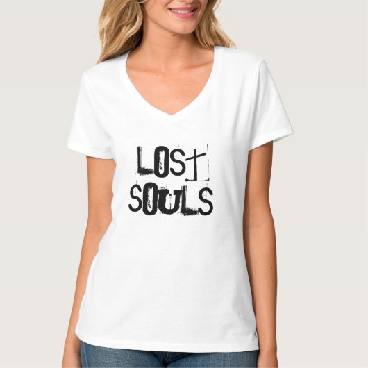 Lost Souls Hanes V-Neck T-shirt (Voorkant)