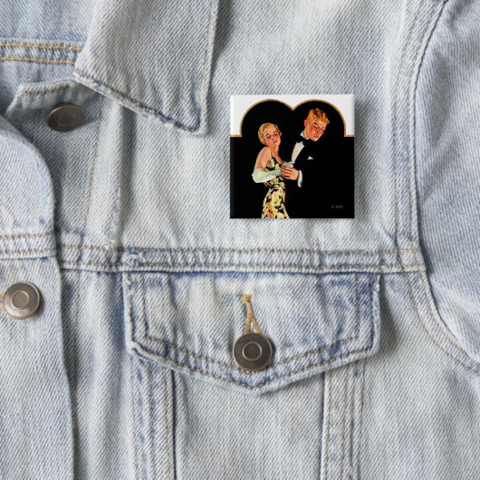 Lost Suspender Vierkante Button 5,1 Cm (In situ)