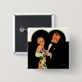 Lost Suspender Vierkante Button 5,1 Cm (Voorkant /achterkant)