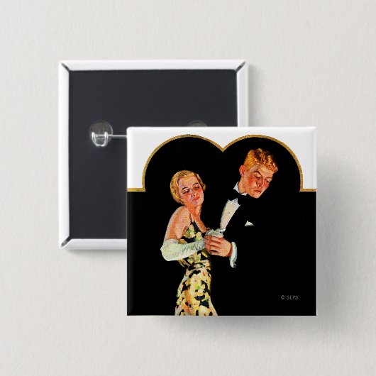 Lost Suspender Vierkante Button 5,1 Cm (Voorkant /achterkant)