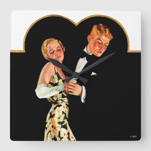 Lost Suspender Vierkante Klok (Voorkant)