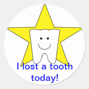 "Lost Tooth"-stickers Ronde Sticker