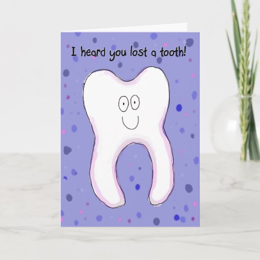 Lost Tooth Teeth Smile Child Congratulations Card Kaart (Voorkant)