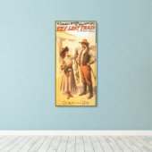 Lost Trail Comedy - Vrouwen Gevist Western Canvas Afdruk (Insitu (Houten vloer))