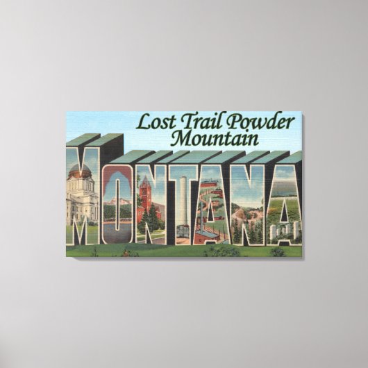 Lost Trail Powder, Montana Canvas Afdruk (Voorkant)