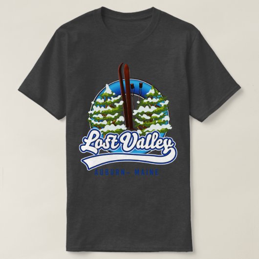 Lost Valley Auburn Maine ski T-shirt (Design voorkant)