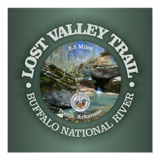 Lost Valley Trail (rood) Perfect Poster (Voorkant)